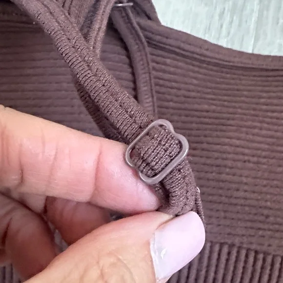 Women's Brown Ribbed Knit Top size small - Picture 5 of 5